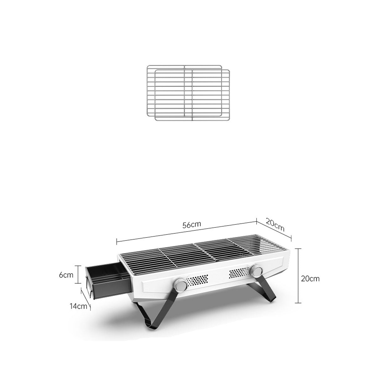 Portable Stainless Steel Grill – Foldable 3-7 People BBQ | Traverseon