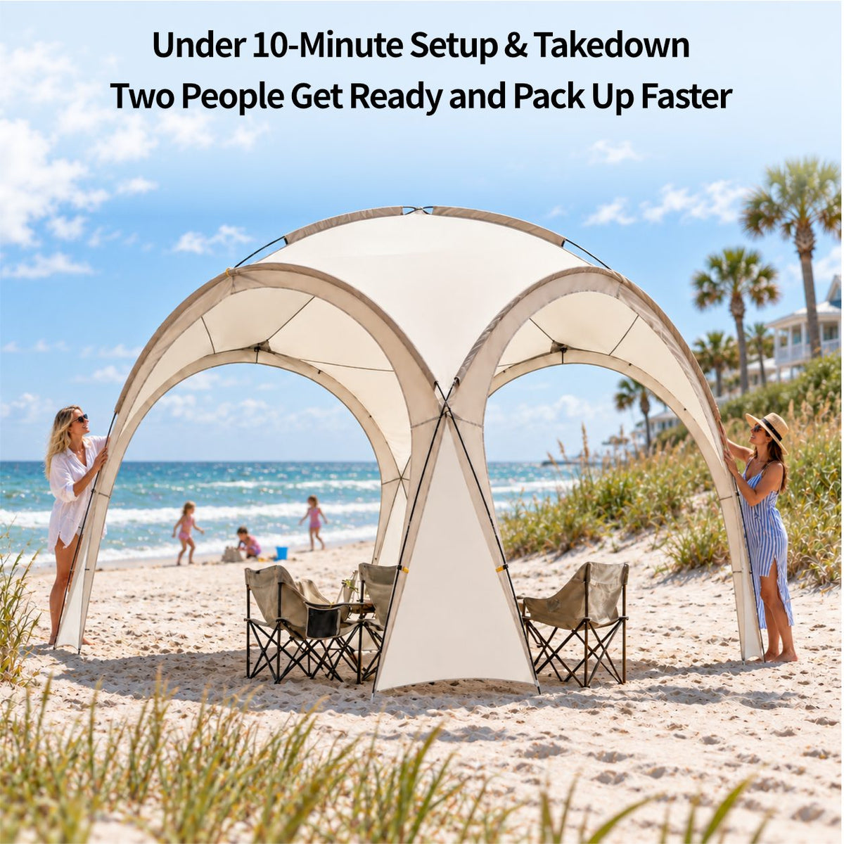Family Dome Canopy Tent – 4–12 Person Sun Shelter, 10x10 & 14x14 ft | Traverseon