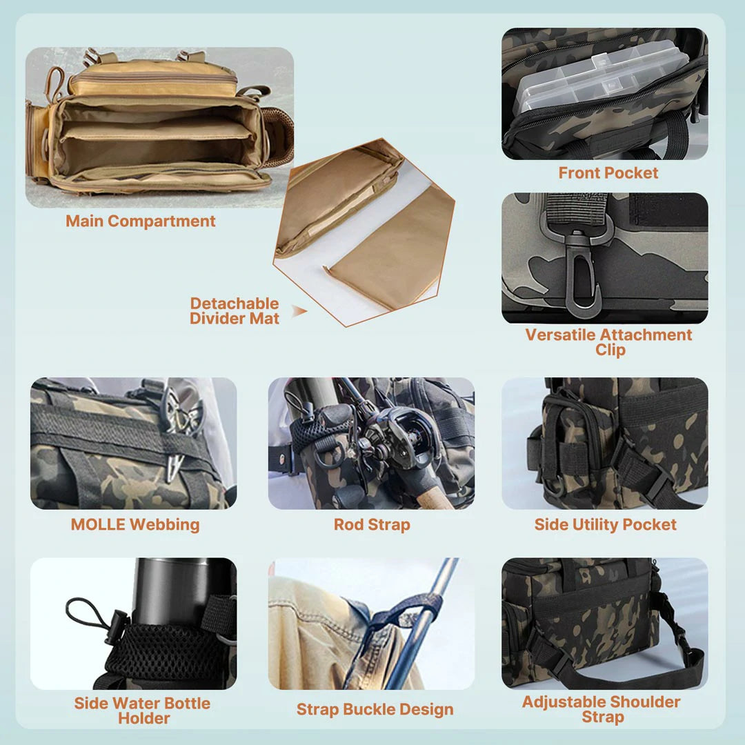 Versatile and Waterproof Fishing Backpack