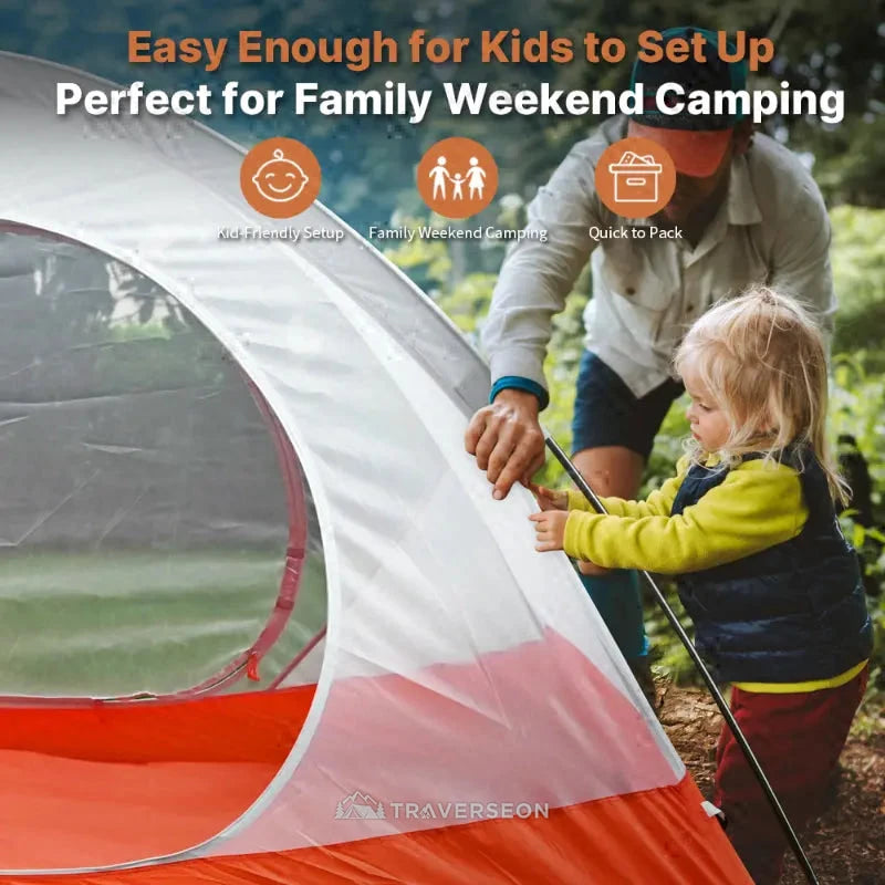 1โ2 Person Ultralight Backpacking Tent โ Freestanding Camping Tent | Traverseon