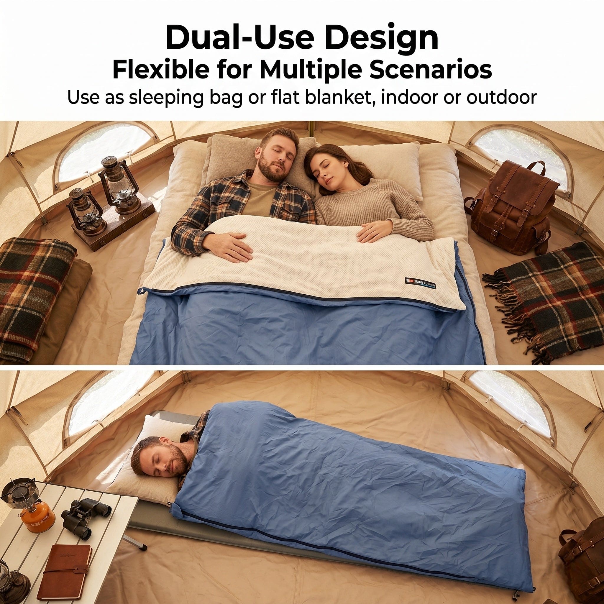 Traverseon 1P All-Season Ultralight Washable Envelope Sleeping Bag