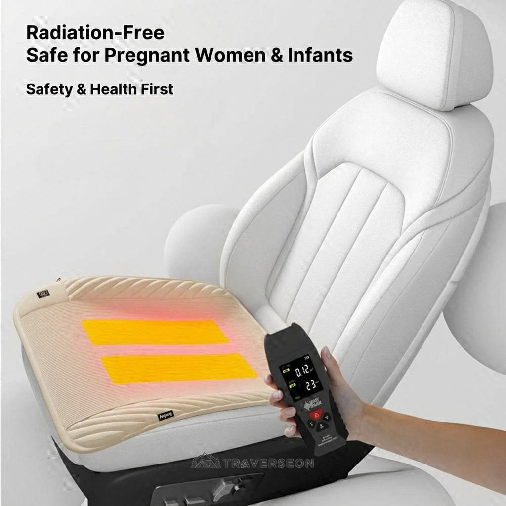 12V Electric Heated Car Seat Cushion β 3s Quick Heat, 45β65Β°C | Traverseon