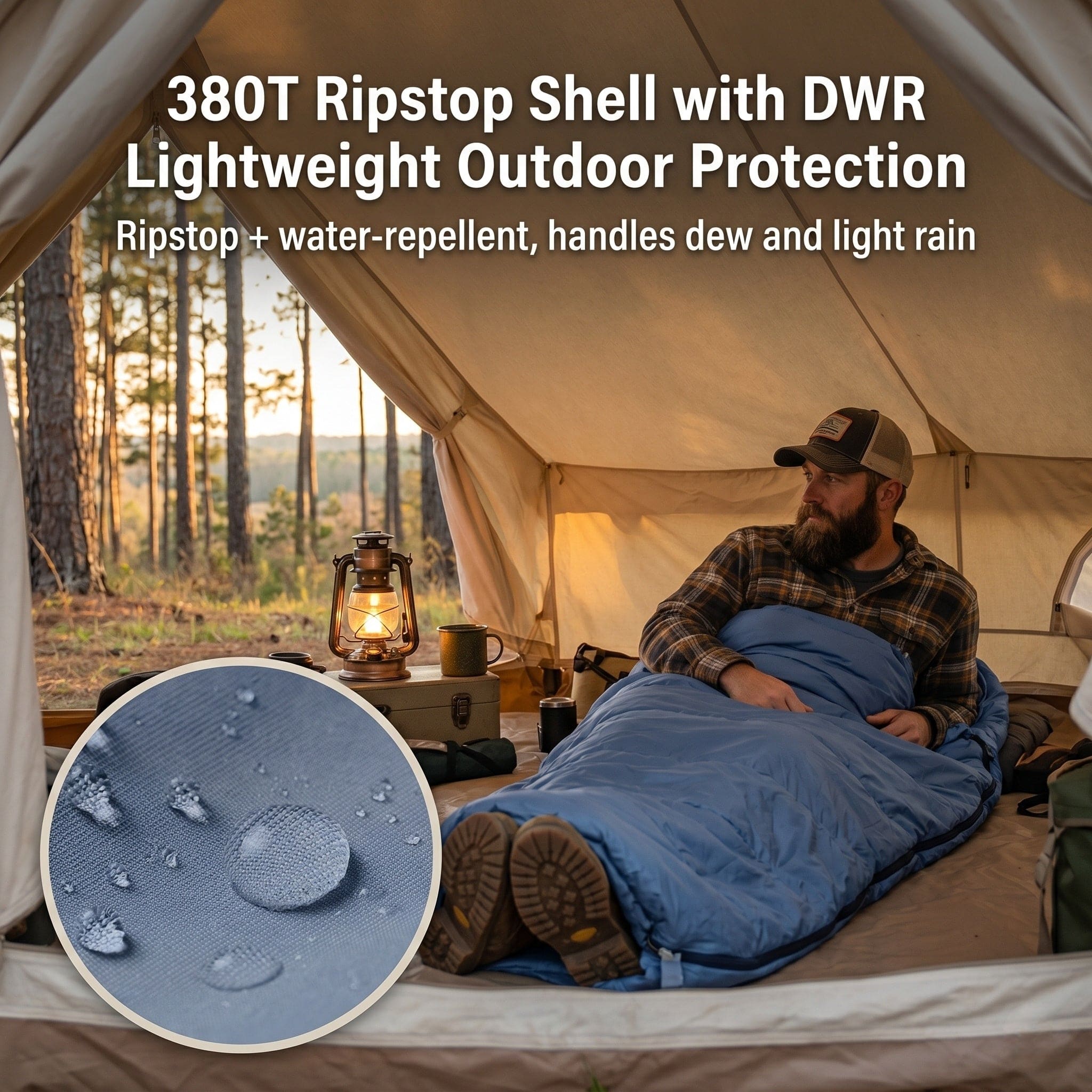 Traverseon 1P All-Season Ultralight Washable Envelope Sleeping Bag