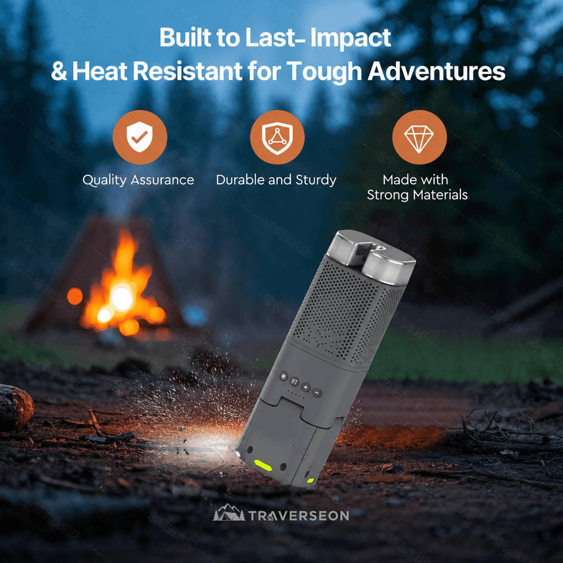 14000mAh Rechargeable Telescopic Camping Lantern with Bluetooth Speaker | Traverseon