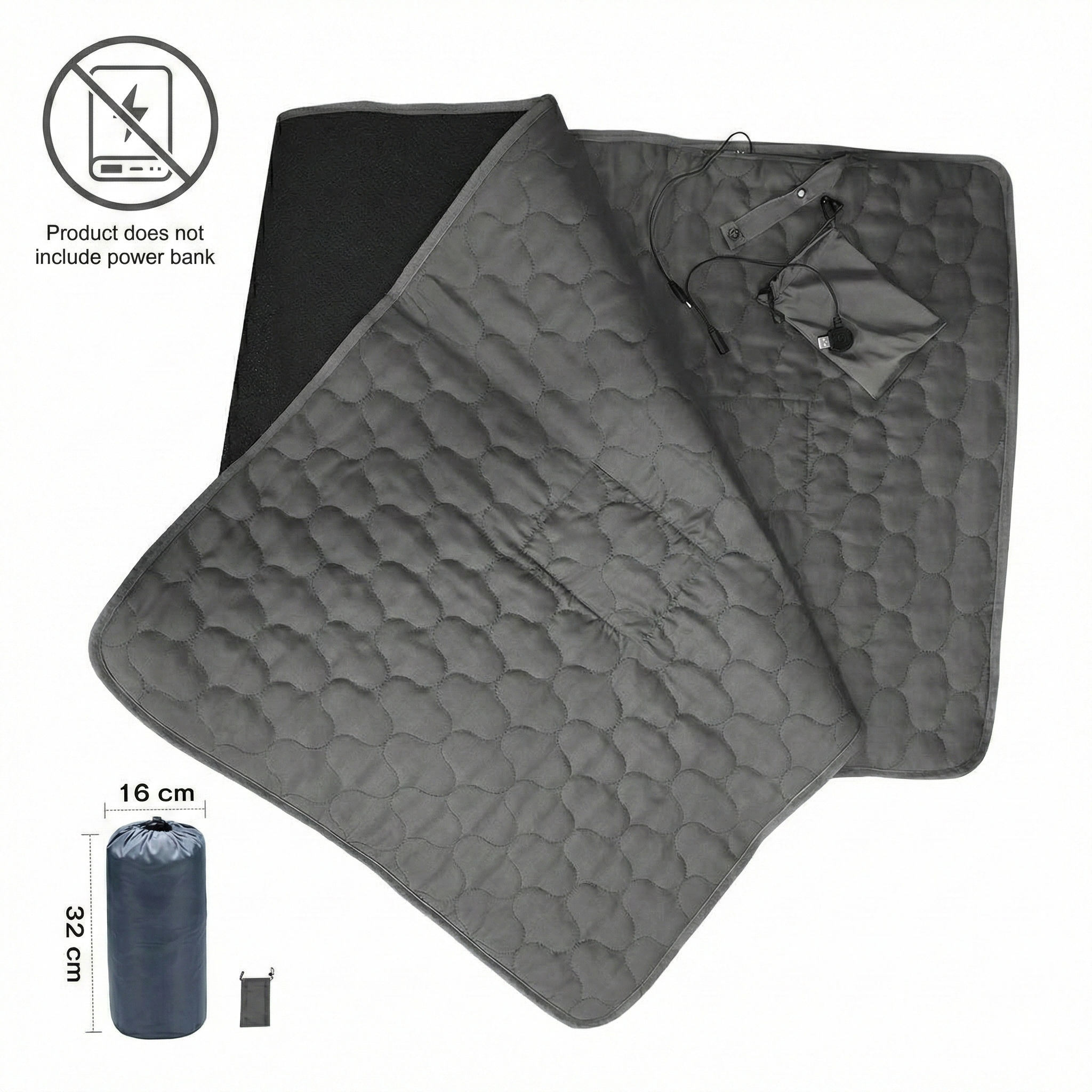 Heated Yoga Pad – USB Powered Electric Camping Sleeping Mat for Home & Outdoor | Traverseon