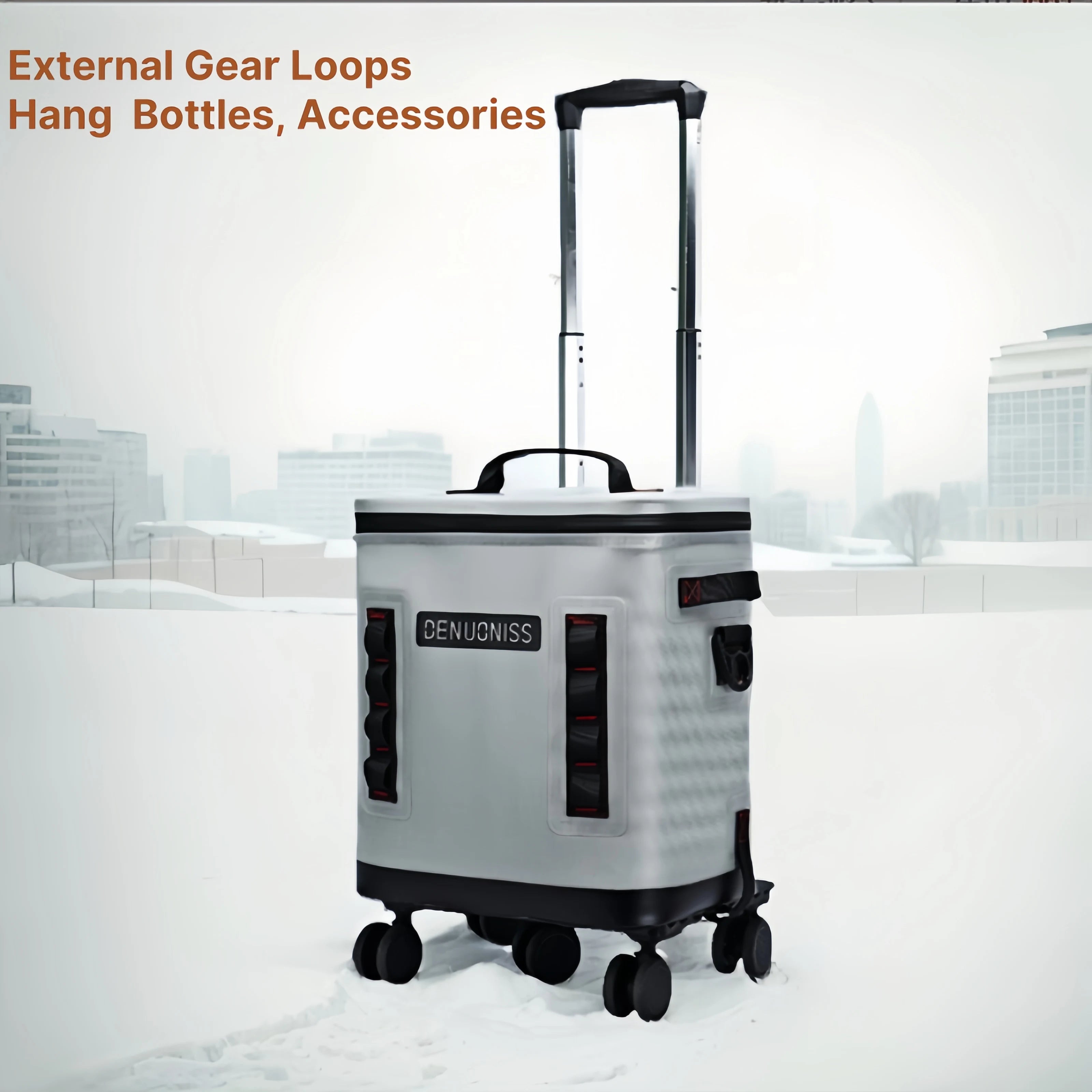 Traverseon ChillCore™ Rolling Cooler Box With Detachable Trolley