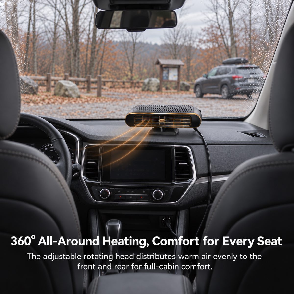12V Portable Car Heater – Instant Heat & Fast Windshield Defogger | Traverseon