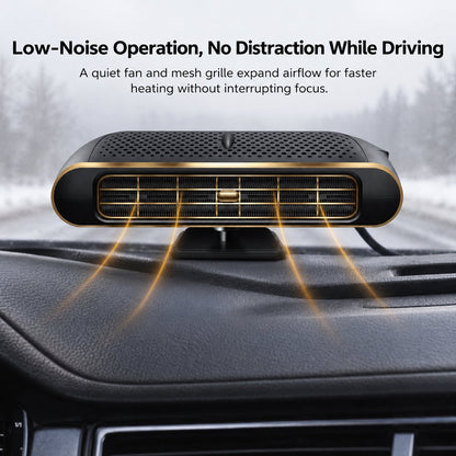 12V Portable Car Heater – Instant Heat & Fast Windshield Defogger | Traverseon