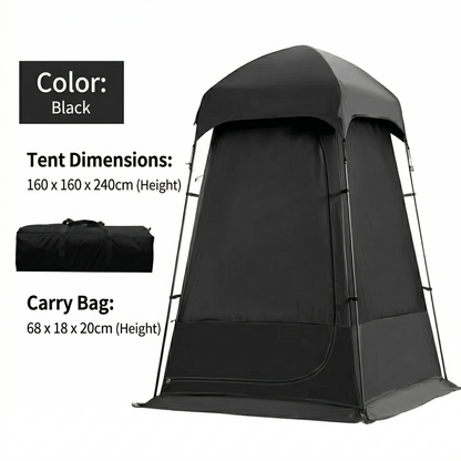 Outdoor Privacy Shower Tent – Waterproof UV-Resistant Changing Shelter with Floor & Hook | Traverseon