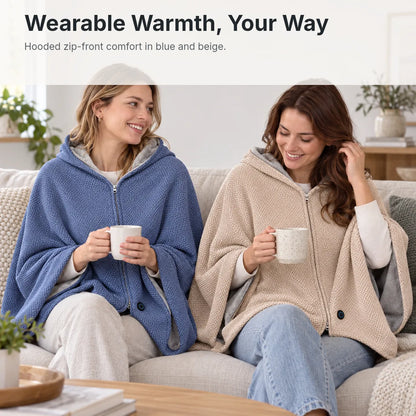 Cordless Graphene Heated Shawl – Hands-Free Wearable Warmth for Office & Home | Traverseon