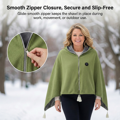 Heated Electric Blanket – Portable Shawl USB Heating Office Camping Car Outdoor | Traverseon