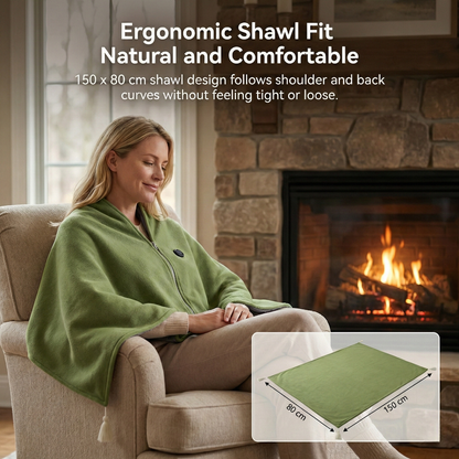 Heated Electric Blanket – Portable Shawl USB Heating Office Camping Car Outdoor | Traverseon