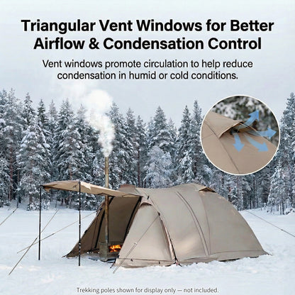 All-Season Family Hot Camping Tent with Stove Jack