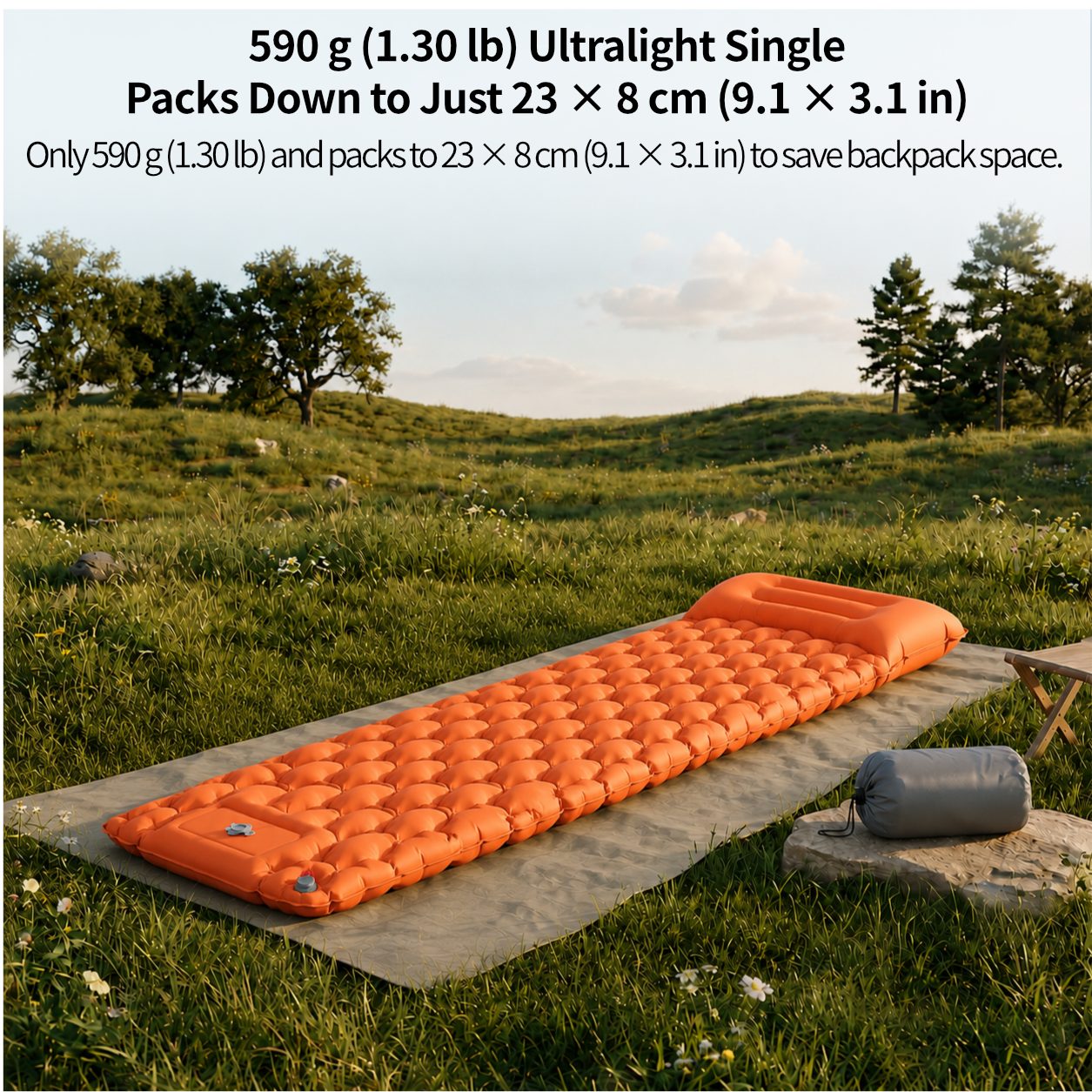 Traverseon AirLift™ Ultralight Quick Inflate Camping Mattress