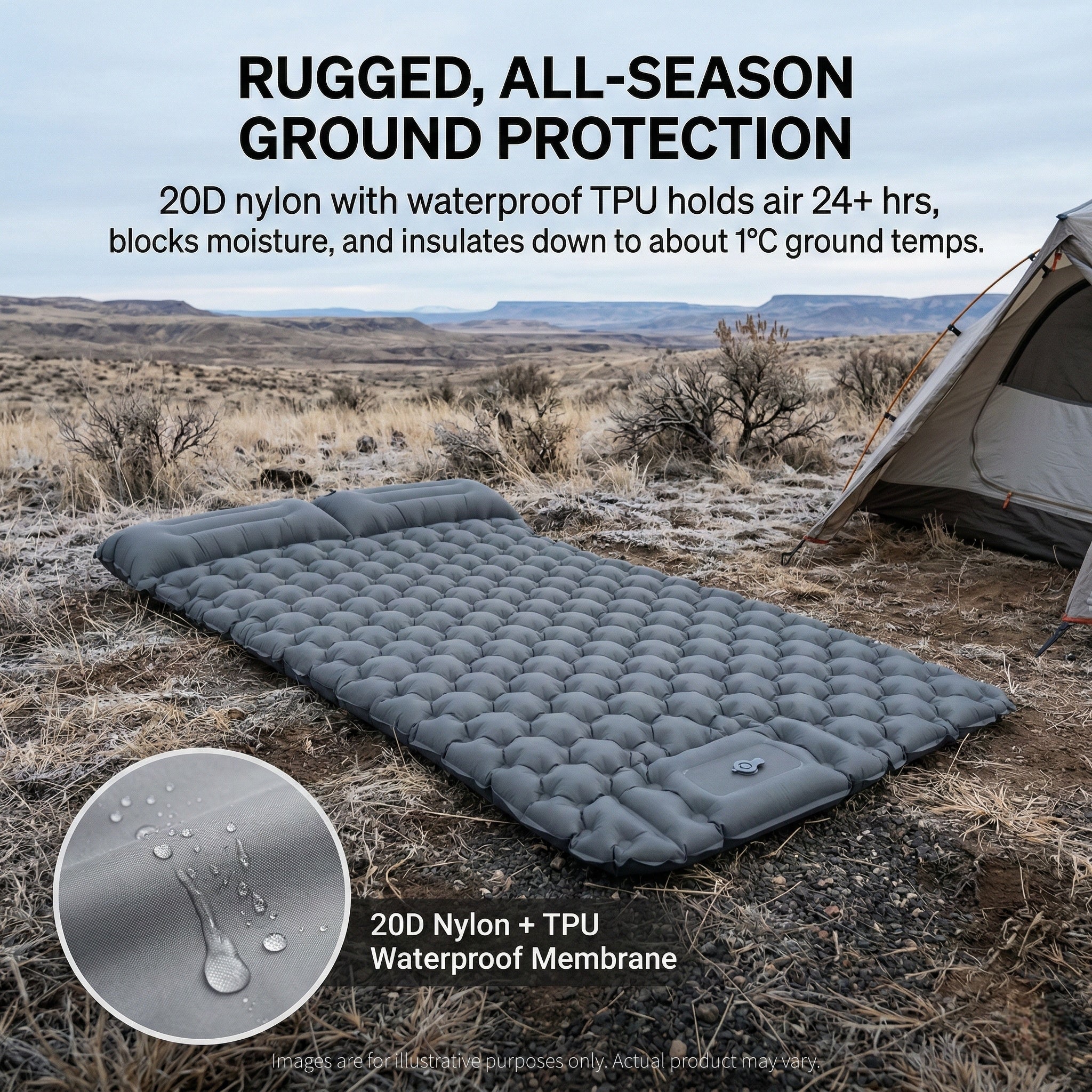 Traverseon AirLift™ Ultralight Quick Inflate Camping Mattress