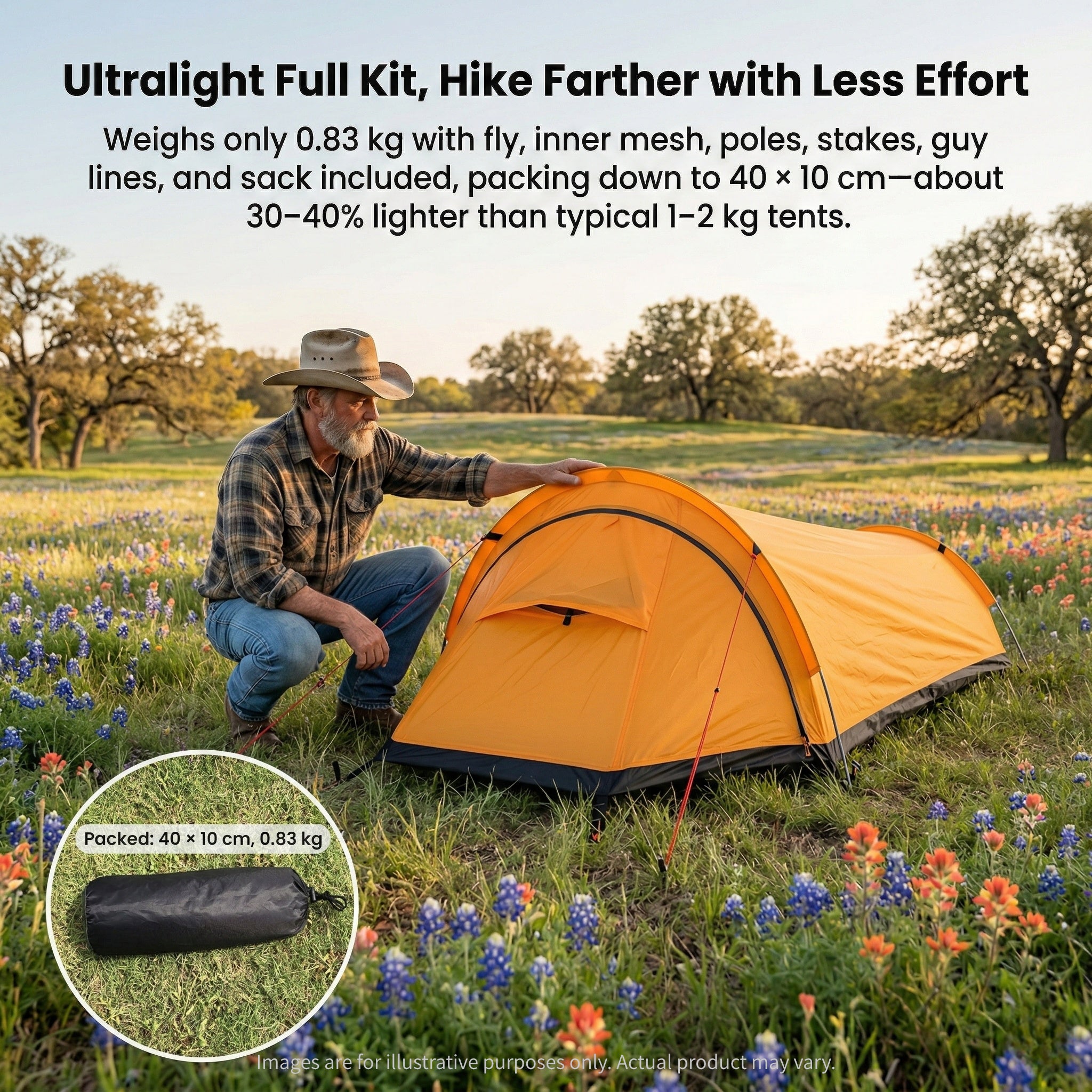 Traverseon Bivy Tent, 830g Ultralight Backpacking Shelter