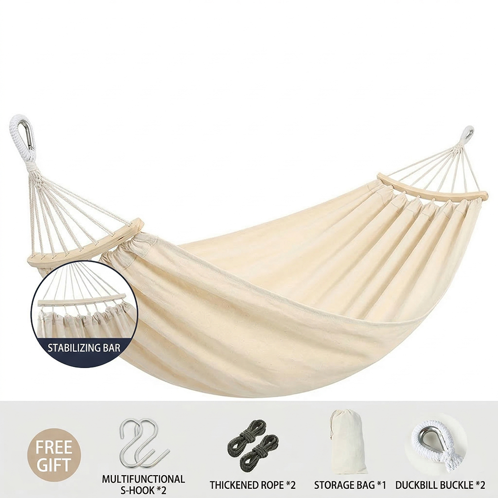 Traverseon Classic Canvas Anti-Rollover Hammock