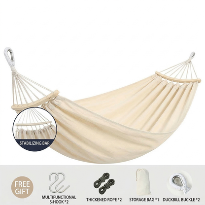 Traverseon Classic Canvas Anti-Rollover Hammock