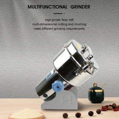 High-Speed Electric Grain Grinder – 32000 RPM Stainless Steel Commercial Spice & Herb Mill | Traverseon