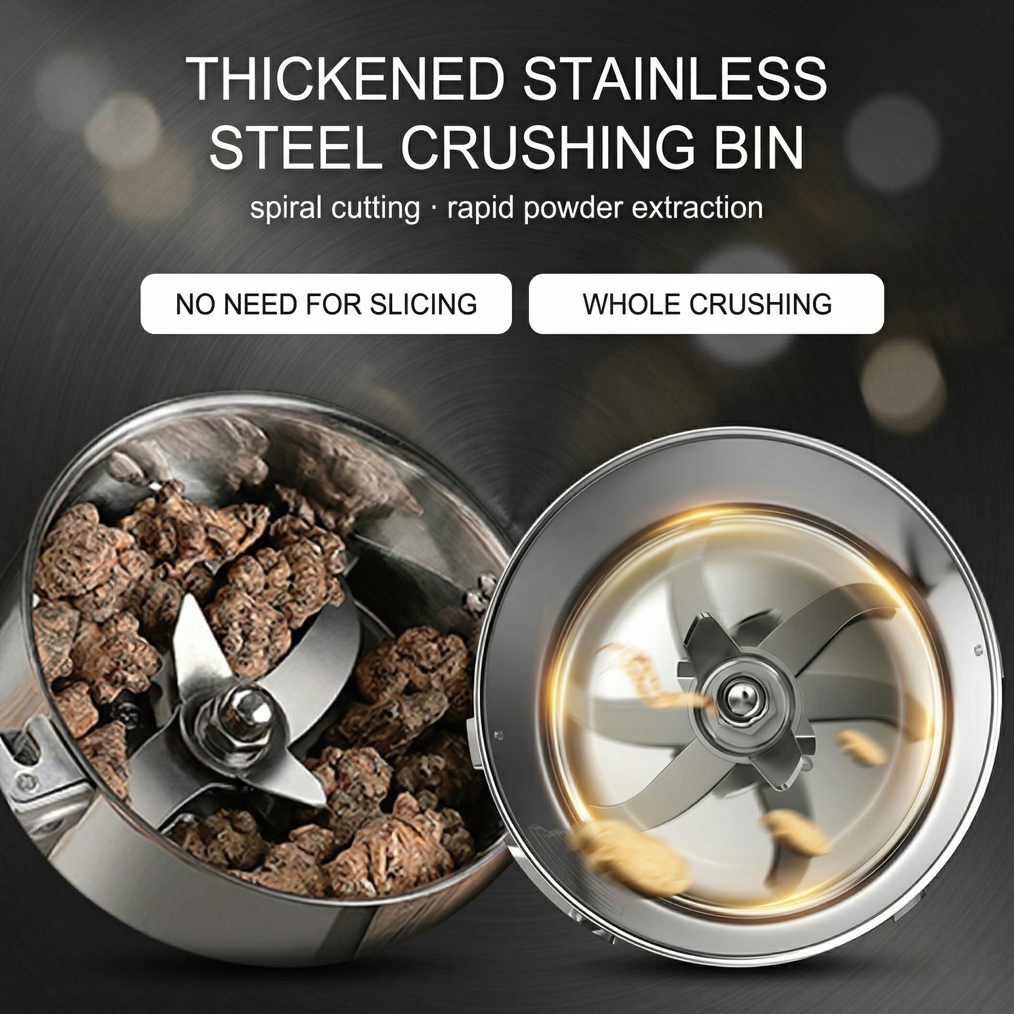 High-Speed Electric Grain Grinder – 32000 RPM Stainless Steel Commercial Spice & Herb Mill | Traverseon