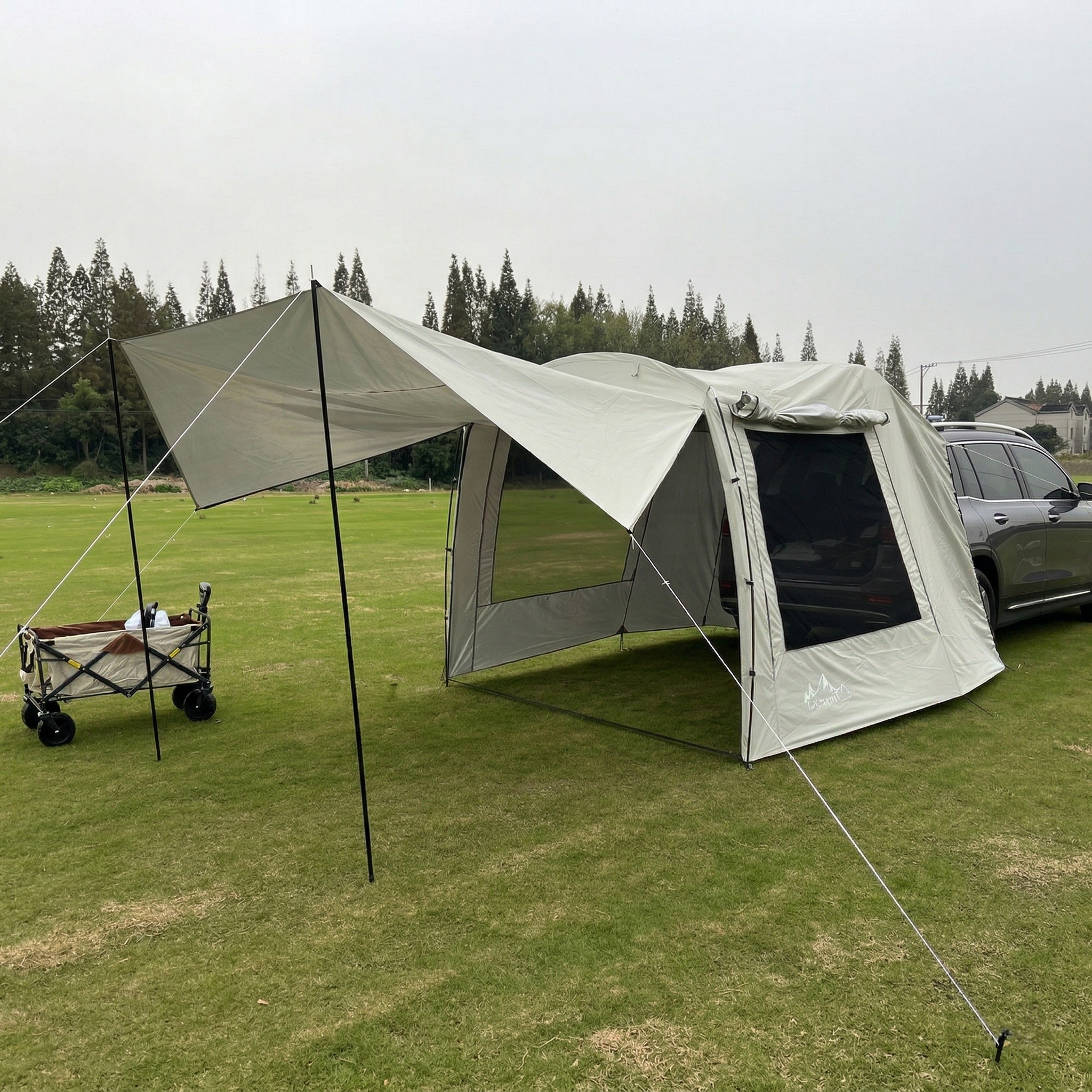 SUV Tailgate Tent Canopy – 210T 3000 Waterproof UV Protection for Car Camping | Traverseon