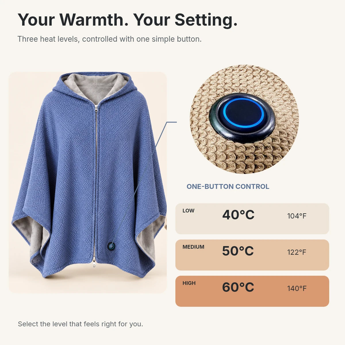 Cordless Graphene Heated Shawl – Hands-Free Wearable Warmth for Office & Home | Traverseon