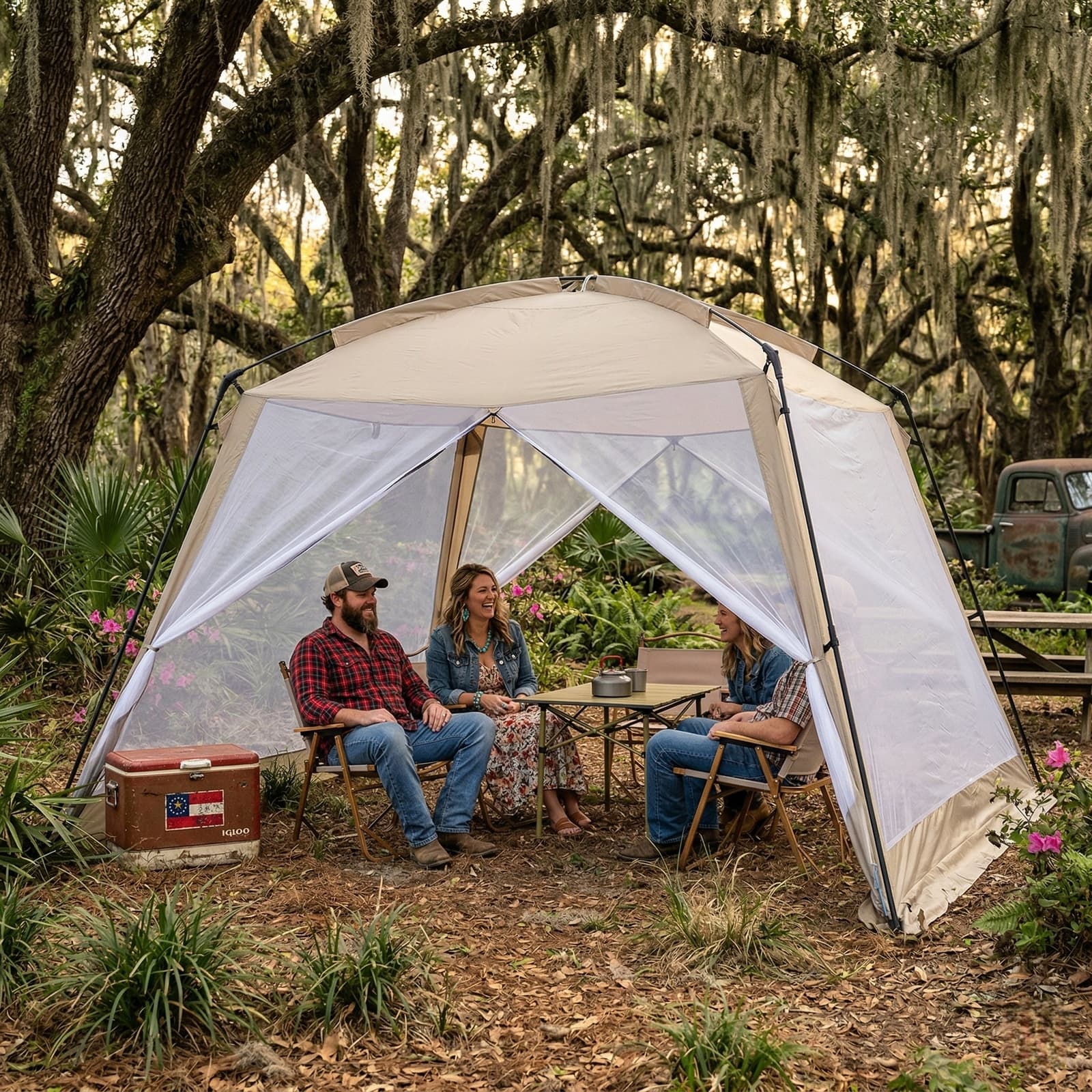 Screen House Tent – 4-8 Person Outdoor Gazebo with Mosquito Netting | Traverseon
