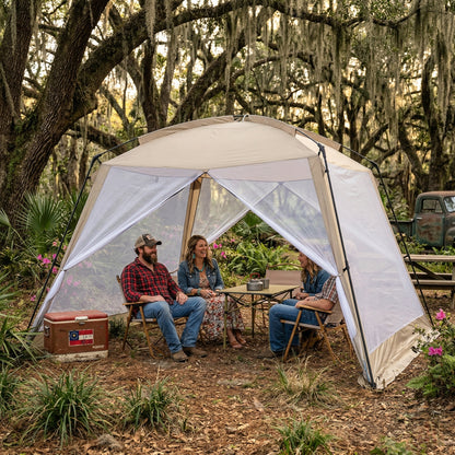 Outdoor Mosquito Net Tent with Sun Shade – 4-8 Person Spacious Canopy for Camping & Backyard | Traverseon