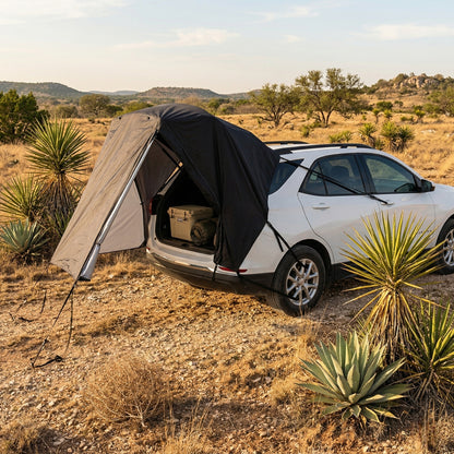 SUV Car Camping Tailgate Awning, Waterproof Privacy Screen, Extended Canopy, All-Terrain & All-Season Use | Traverseon