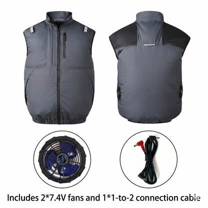 Cooling Vest Jacket for Men Women – Dual Fan UV Water Resistant Work Vest | Traverseon