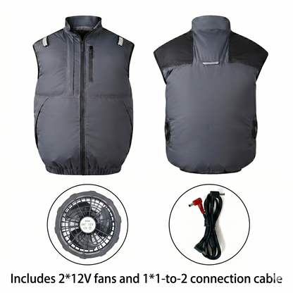Cooling Vest Jacket for Men Women – Dual Fan UV Water Resistant Work Vest | Traverseon