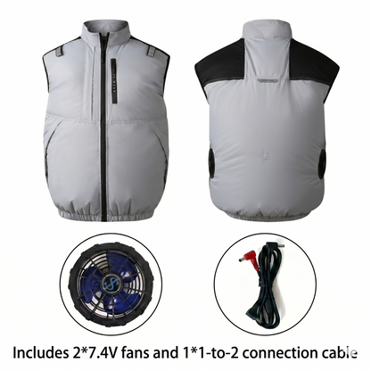Cooling Vest Jacket for Men Women – Dual Fan UV Water Resistant Work Vest | Traverseon
