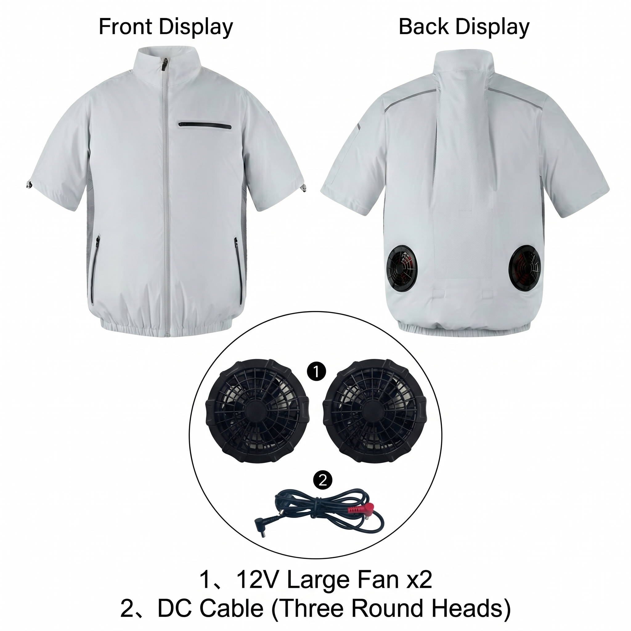 Cooling Workwear Fan Jacket – 5V/12V Outdoor Cooling Vest | Traverseon