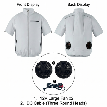 Cooling Workwear Fan Jacket – 5V/12V Outdoor Cooling Vest | Traverseon