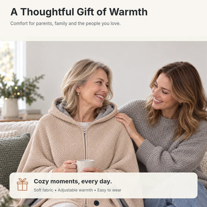 Cordless Graphene Heated Shawl – Hands-Free Wearable Warmth for Office & Home | Traverseon