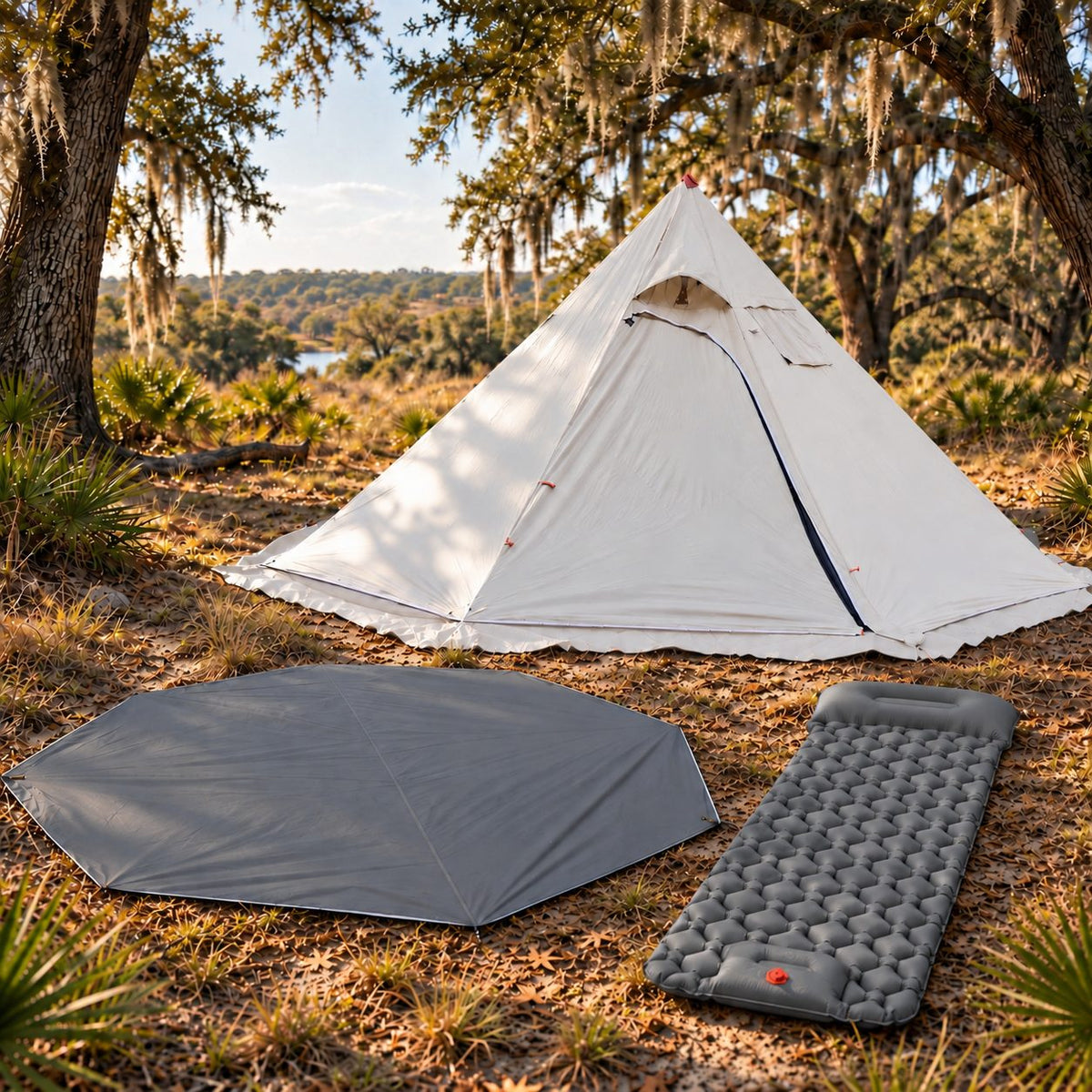 Hot Tent-1–3 Person Ultralight 4 Season Teepee Tent with Stove Jack | Traverseon