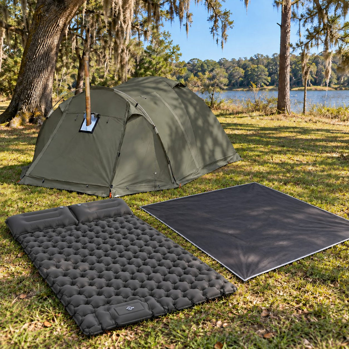 All-Season Family Hot Camping Tent with Stove Jack