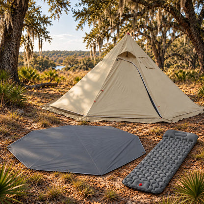 Hot Tent-1–3 Person Ultralight 4 Season Teepee Tent with Stove Jack | Traverseon