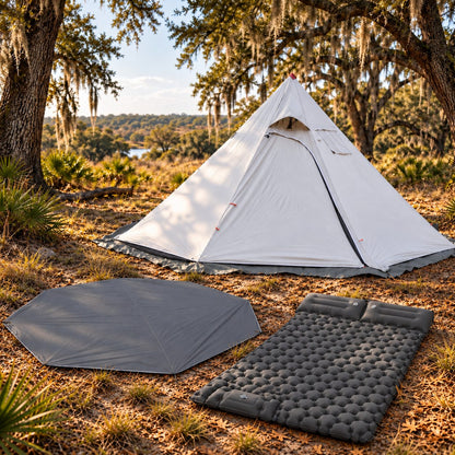 Hot Tent-1–3 Person Ultralight 4 Season Teepee Tent with Stove Jack | Traverseon