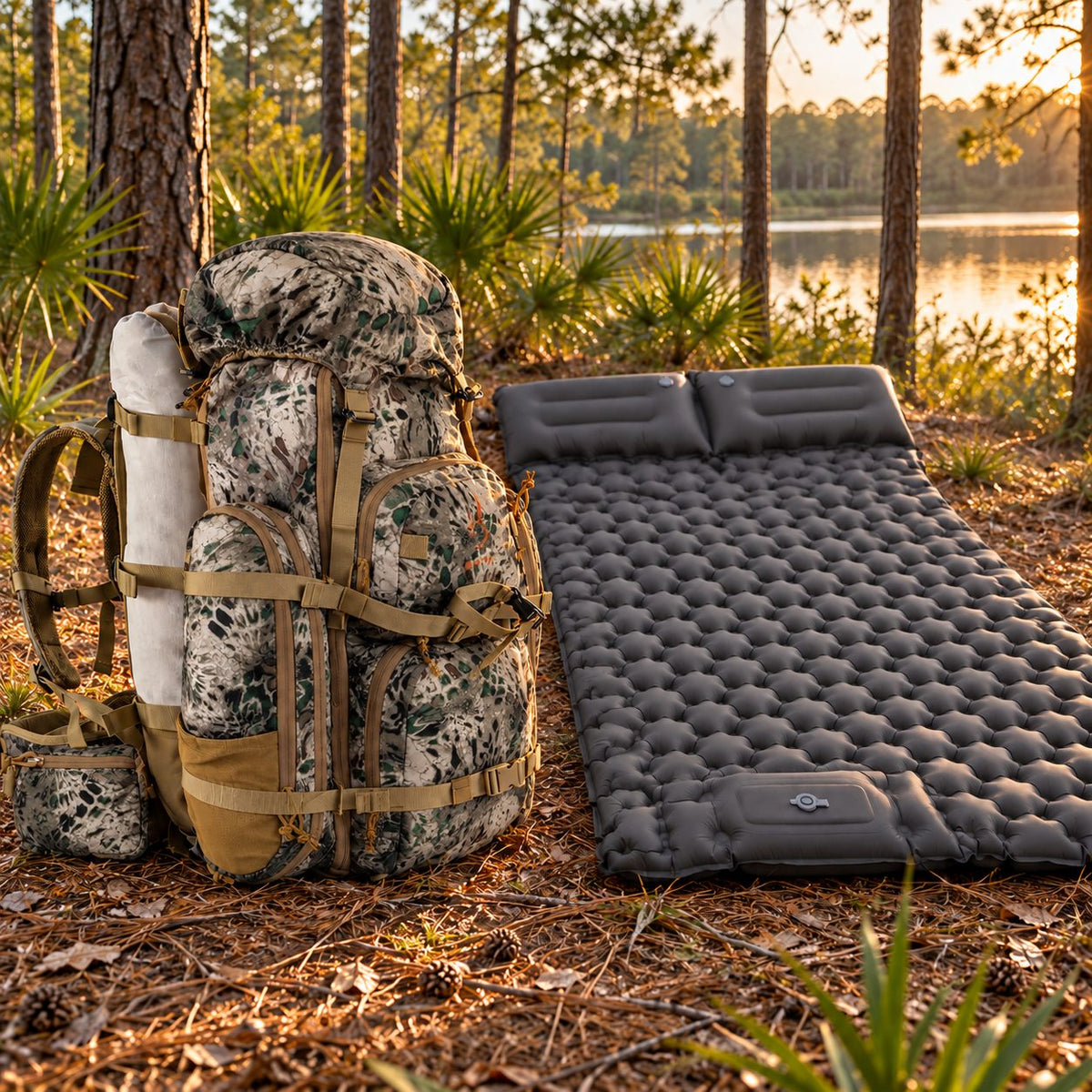 65.5L Camo Framed Hunting Backpack – 40 kg (88 lb) Max Load Meat Hauler | Traverseon
