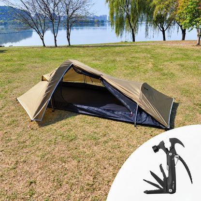 Ultralight 1P Backpacking Tent — 1.35 kg, Stealth Design, 4-Season Universal, Wind and Rainproof