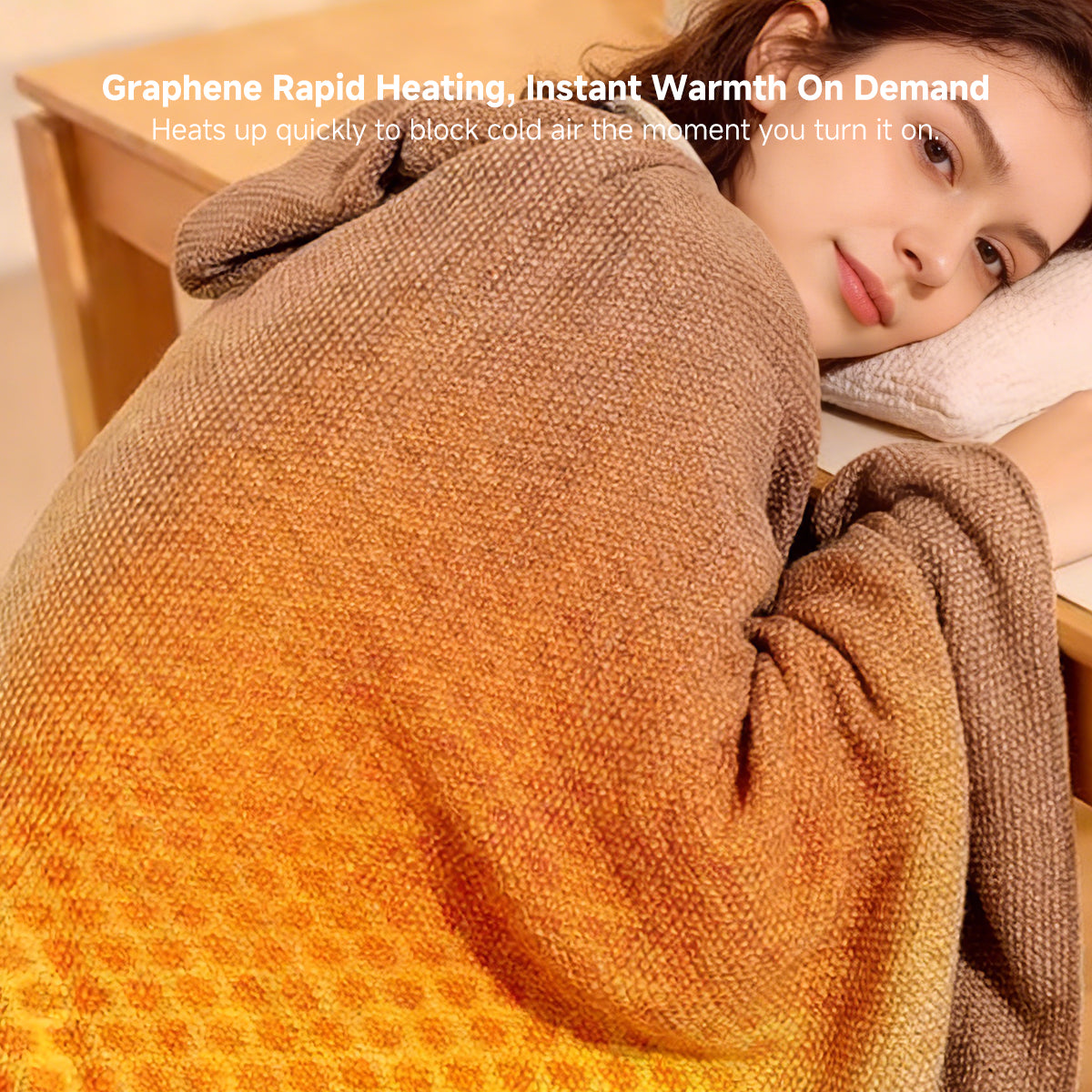 Cordless Graphene Heated Shawl – Hands-Free Wearable Warmth for Office & Home | Traverseon