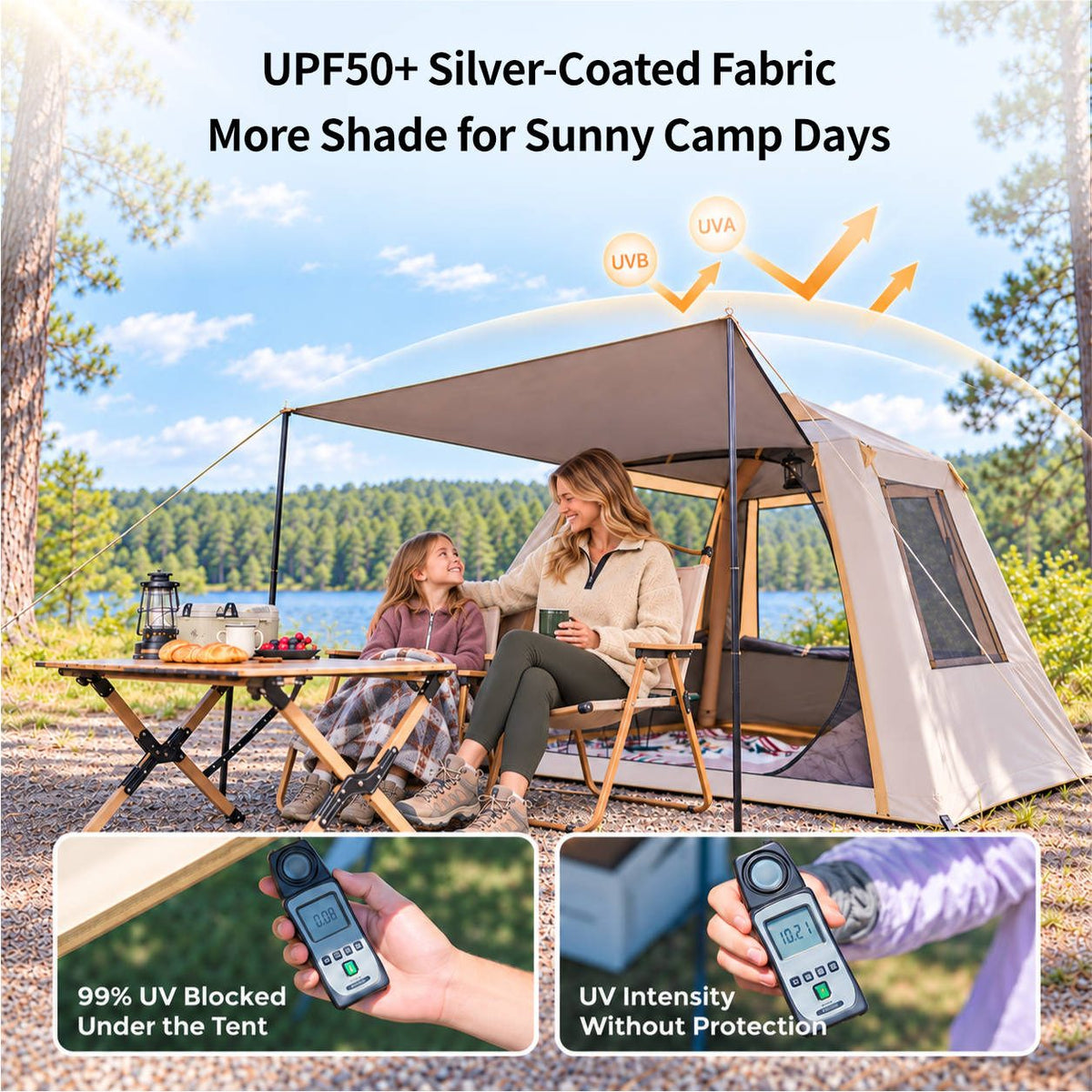 Traverseon Pole-Free Air Tent – 4–8 Person Inflatable Pop-Up Tent with Canopy