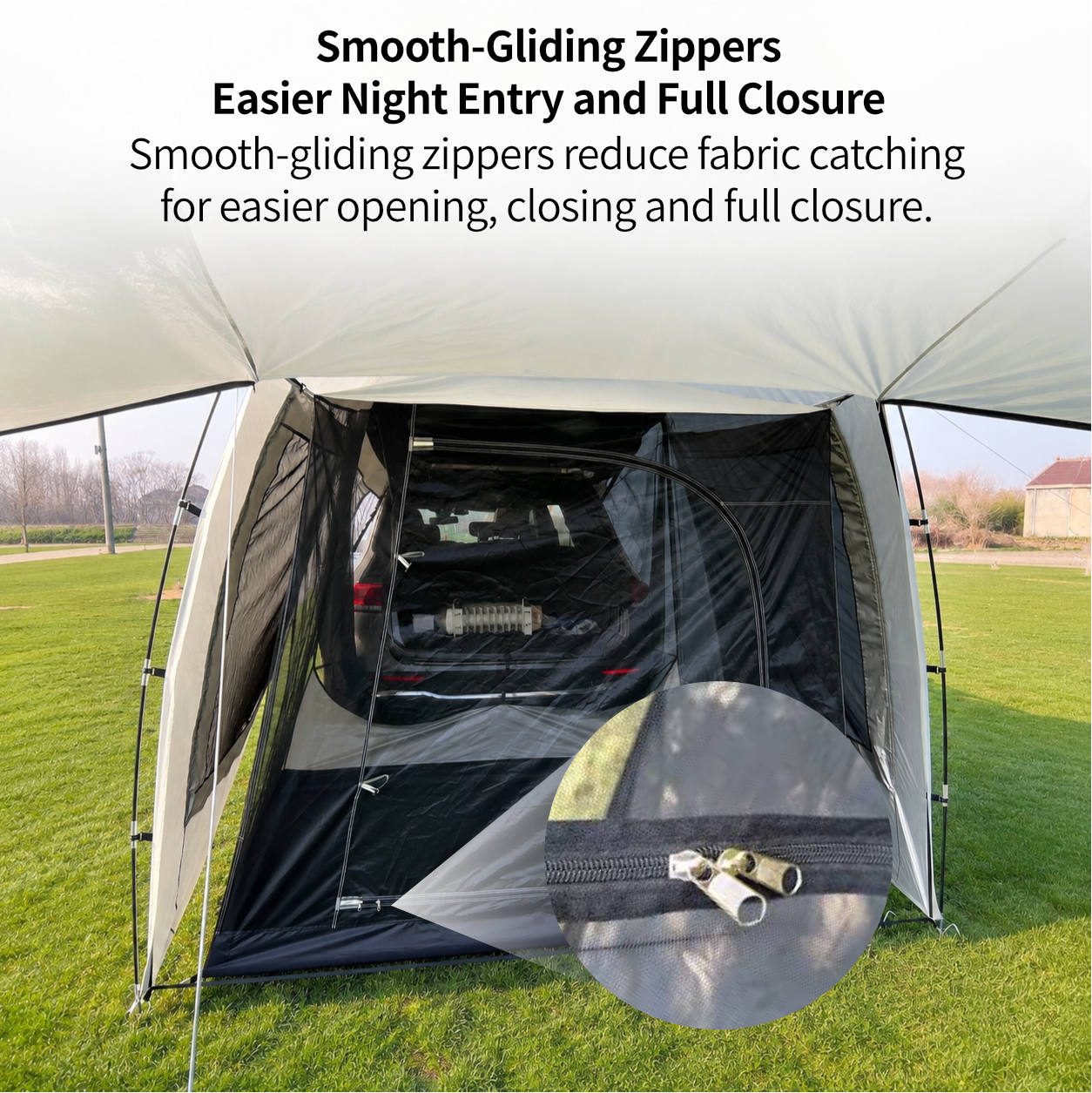SUV Tailgate Tent Canopy – Leak Resistant 210T 3000 Waterproof UV Protection for Car Camping | Traverseon