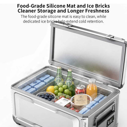 37 Qt All-Aluminum Portable Fridge – Dual-Zone Car Cooler | Traverseon