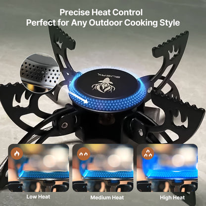 Traverseon Gas Camping Stove – 3800W Portable Windproof Outdoor Burner