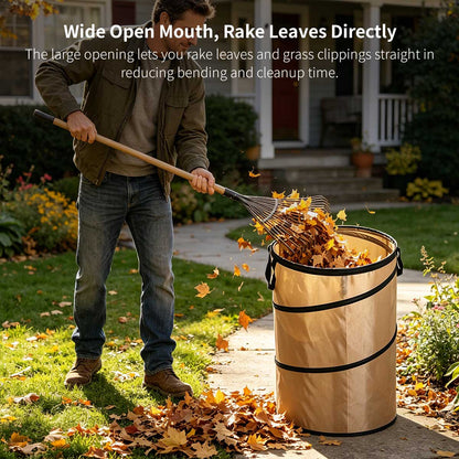 Collapsible Garden Waste Bag – Reusable Yard Leaf Cleanup Bin | Traverseon
