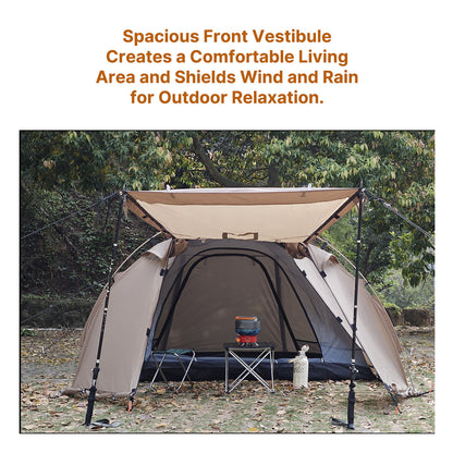 All-Season Family Hot Camping Tent with Stove Jack