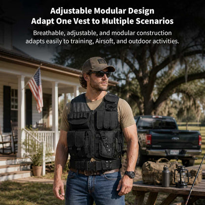 600D Tactical MOLLE Vest – Adjustable 3.09 lb Mesh Loadout | Traverseon