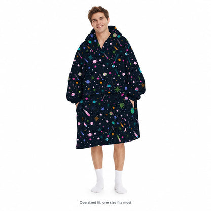 USB Heated Wearable Blanket Hoodie – 3-Zone Flannel Warmth | Traverseon